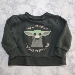 Star Wars Sweatshirt 18 Months‎ Green Baby Yoda Grogu Mandalorian Long Sleeve